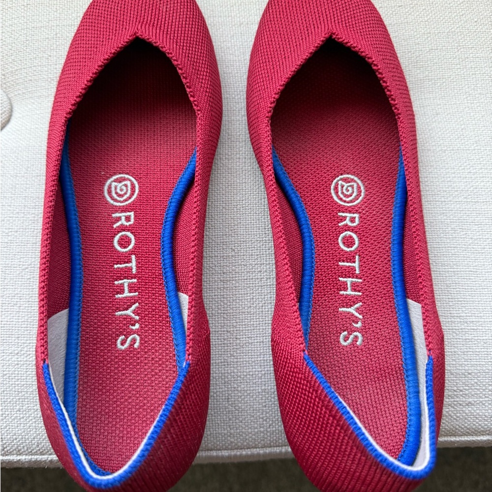 Rothy's Red Flats size 6.5 - worn once
